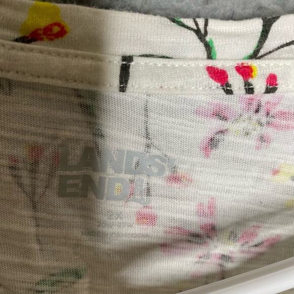 Lands End womens 2X quarter sleeve floral tshirt top colorful casual lightweight - Picture 8 of 10